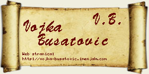 Vojka Bušatović vizit kartica